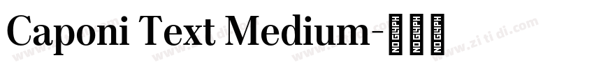 Caponi Text Medium字体转换 Caponi Text Medium字体转换